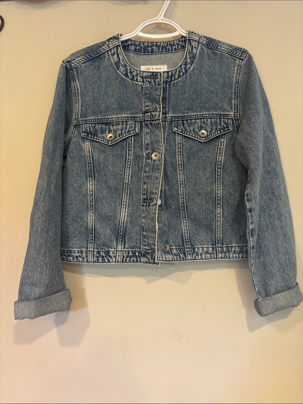 rag & bone Hills Dora light blue denim jacket